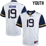 Youth West Virginia Mountaineers NCAA #19 Noah Guzman White Authentic Nike Stitched College Football Jersey AN15I21FP